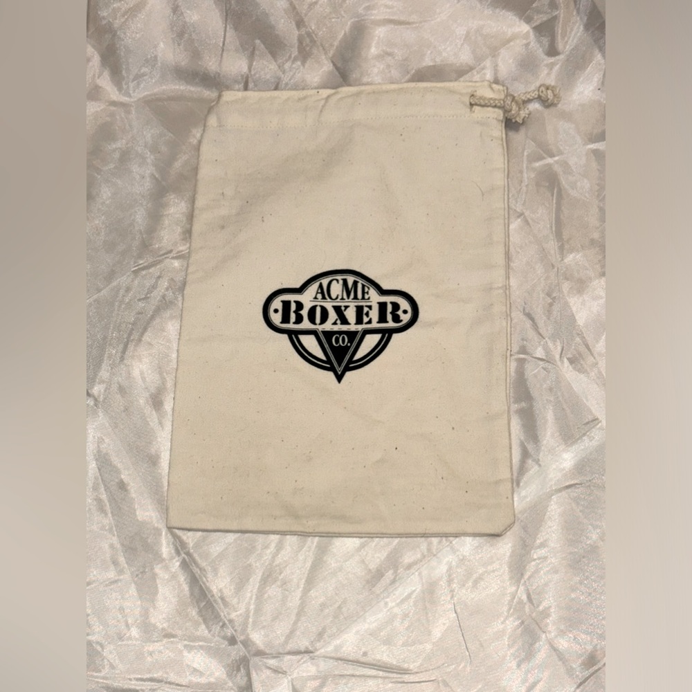 Acme Boxer Co. drawstring dust bag